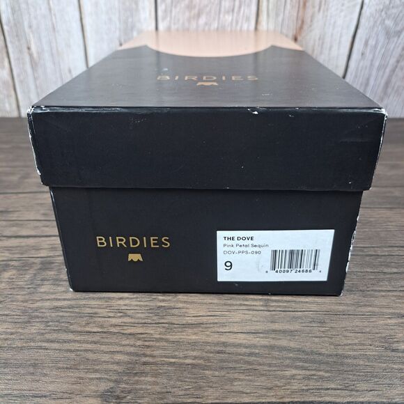 BIRDIES The Dove Floral Pink Petal Sequin Slip On Mule Women's Sz 9 NIB - Picture 9 of 9